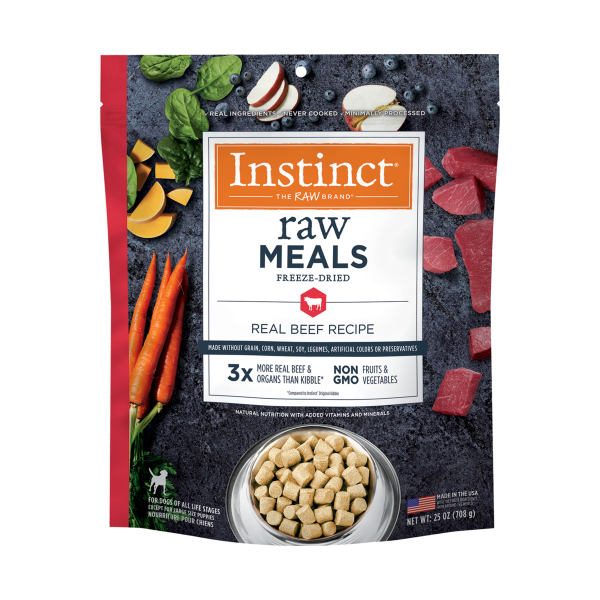 Instinct Raw Meals Real Beef Freeze-Dried Dog Food, 25-oz (Size: 25-oz)