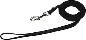 Rogz Fanbelt Dog Lead, Black, 3/4-in x 6-ft (Size: 3/4-in x 6-ft)