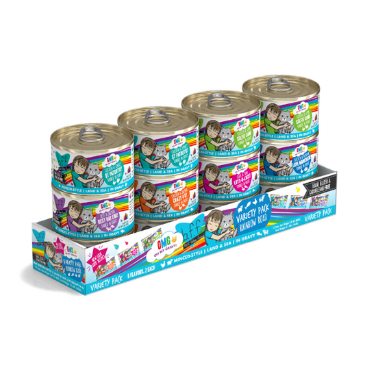 BFF OMG GRAVY Duck & Tuna Lots-O-Luck! Dinner in Gravy Wet Cat Food Can, 2.8-oz (Size: 2.8-oz)
