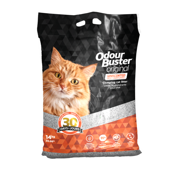 Odour Buster Original Unscented Clumping Cat Litter, 14-kg (Size: 14-kg)