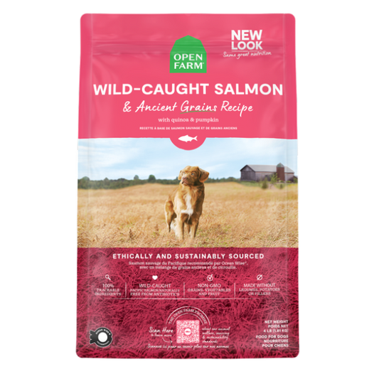 Open Farm Wild-Caught Salmon & Ancient Grains Recipe Dry Dog Food, 22-lb (Size: 22-lb)