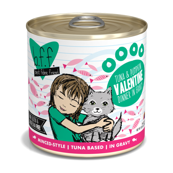 BFF MINCED Tuna & Pumpkin Valentine Dinner in Gravy Wet Cat Food Can, 10-oz (Size: 10-oz)