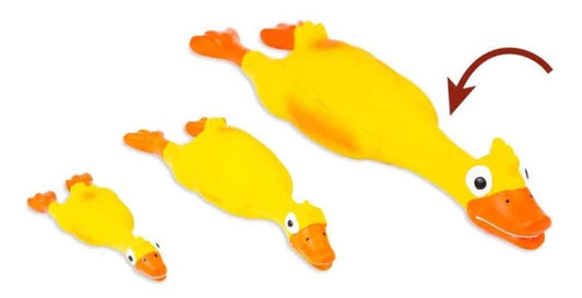 Bud'z Duck Latex Squeaker Dog Toy, Yellow, 43-cm (Size: 43-cm)