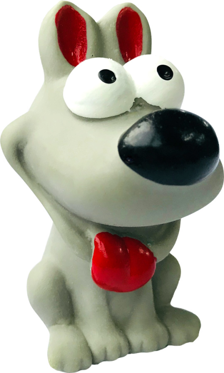 Bud'z Mini Latex Dog Squeaker Dog Toy, Grey, 8-cm (Size: 8-cm)
