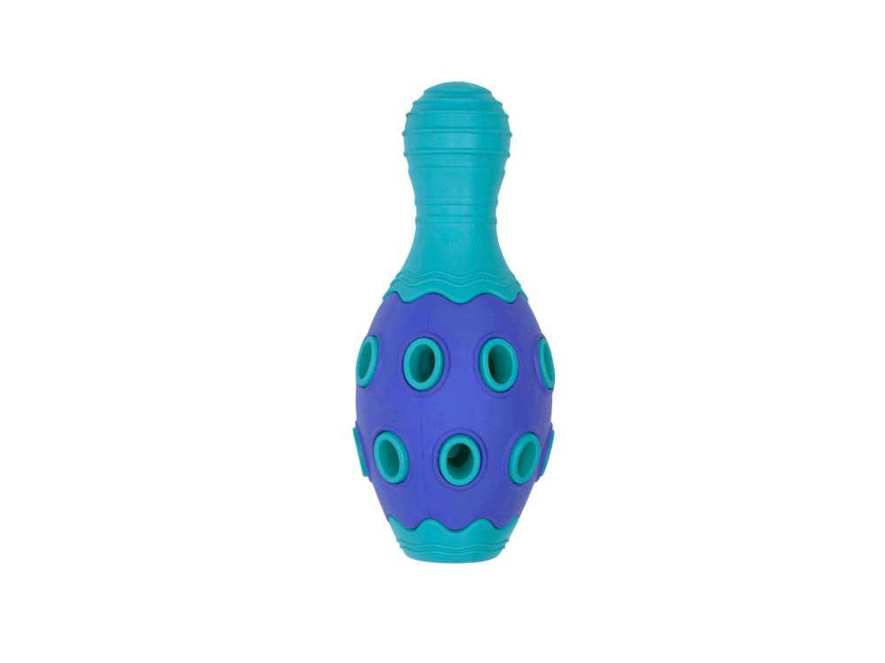 Bud'z Astro Bowling Pin Rubber Dog Toy, Blue, 6-in (Size: 6-in)