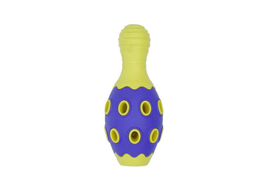 Bud'z Astro Bowling Pin Rubber Dog Toy, Yellow, 6-in (Size: 6-in)