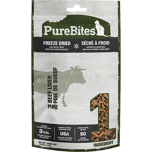 PureBites Beef Liver Freeze-Dried Cat Treats, 1.55-oz (Size: 1.55-oz)