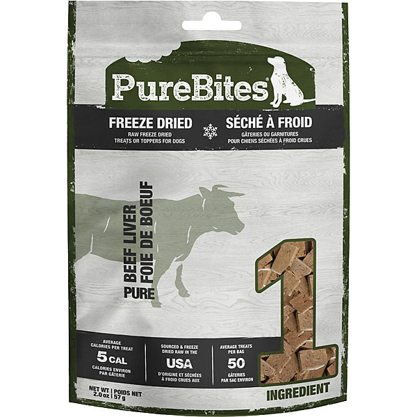PureBites Beef Liver Freeze-Dried Dog Treats, 2-oz (Size: 2-oz)