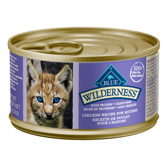 Blue Buffalo Wilderness Chicken Entree Grain-Free Kitten Wet Cat Food, 3-oz (Size: 3-oz)