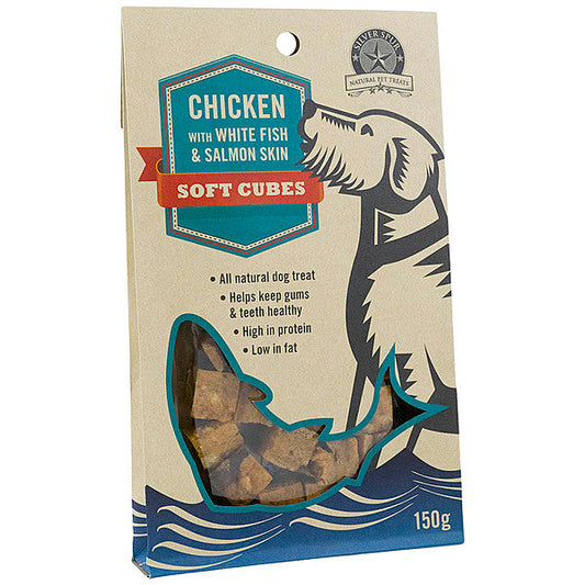 Silver Spur Chicken Soft Cubes Dog Treats, 150-gram (Size: 150-gram)