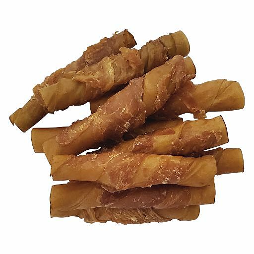 Rollover Premium Chicken Wrapped Porkhide Twists Dog Treats, 10-pk (Size:  10-pk)