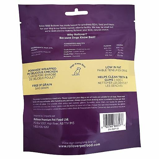 Rollover Premium Chicken Wrapped Porkhide Twists Dog Treats, 10-pk (Size:  10-pk)