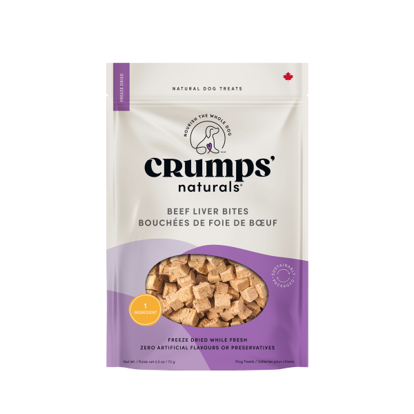 Crumps' Naturals Beef Liver Bites Dog Treats, 72-gram (Size: 72-gram)