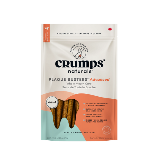 Crumps' Naturals Plaque Busters Advanced Whole Mouth Care Dental Sticks Dog Treats, 270-gram (Size: 270-gram)