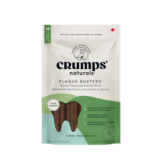 Crumps' Naturals Plaque Busters Bacon Dental Sticks Dog Treats, 7-in, 10-pk (Size: 7-in, 10-pk)