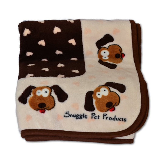 Snuggle Puppy Blanket For Pets, Cream, Large (Size: Large)