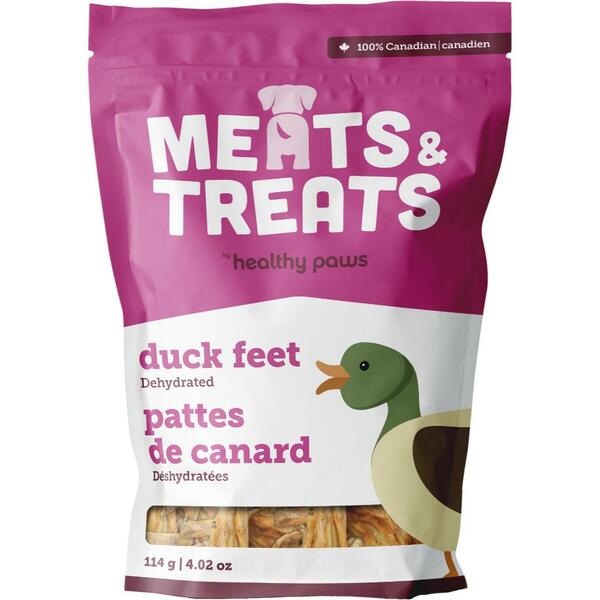 Healthy Paws Duck Feet Dehydrated Dog Treats, 125-gram (Size: 125-gram)