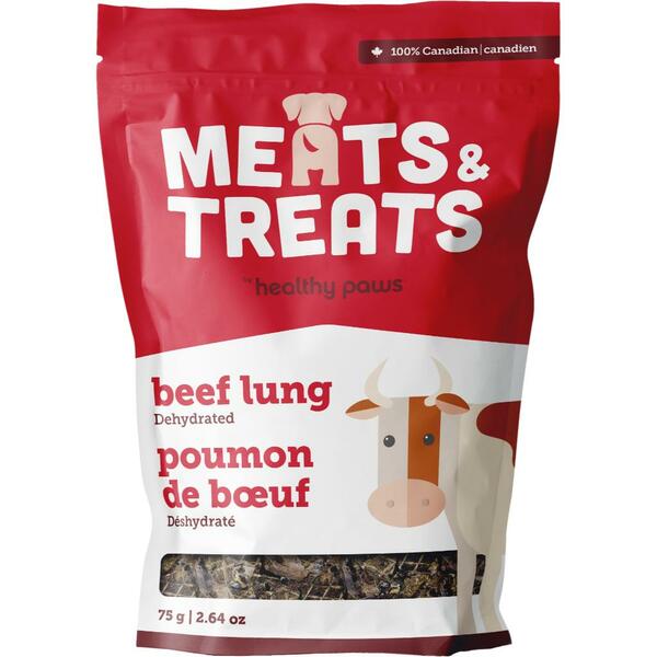 Healthy Paws Beef Lung Dehydrated Dog & Cat Treats, 75-gram (Size: 75-gram)