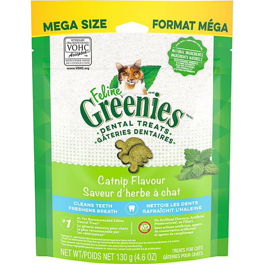 Feline Greenies Catnip Flavor Dental Cat Treats (CA), 130-gram (Size: 130-gram)
