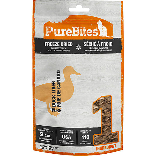 PureBites Duck Liver Freeze-Dried Cat Treats, 1.05-oz (Size: 1.05-oz)