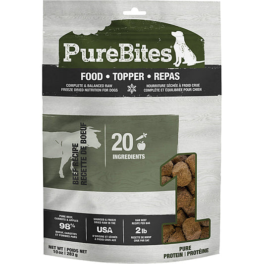 PureBites Beef Recipe Freeze-Dried Dog Food Topper, 10-oz (Size: 10-oz)
