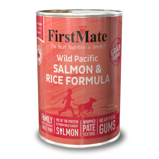 FirstMate Grain Friendly Wild Salmon & Rice Wet Dog Food, 12.2-oz (Size: 12.2-oz)