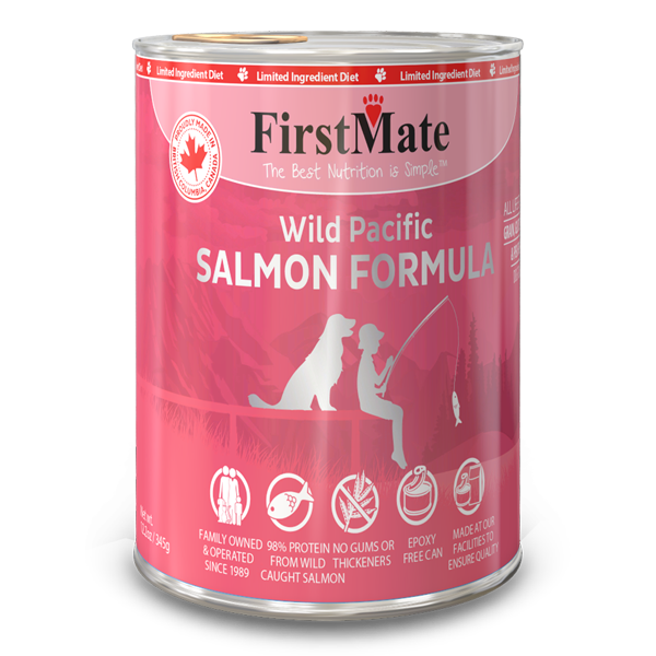 FirstMate Salmon Limited Ingredient Grain-Free Canned Dog Food, 12.2-oz (Size: 12.2-oz)