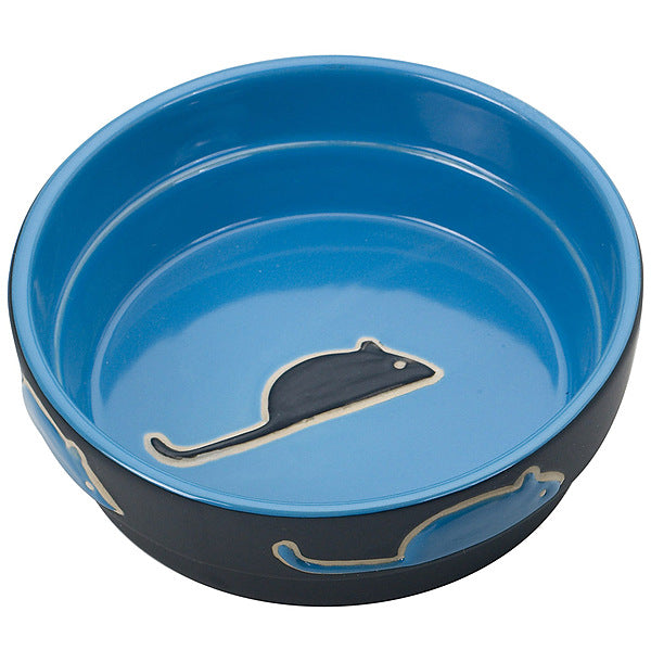 Ethical Pet Fresco Cat Bowl, Blue, 5-in (Size: 5-in)