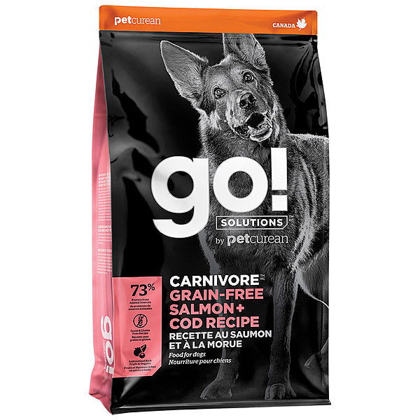 Go! Solutions Carnivore Salmon + Cod Grain-Free Dry Dog Food, 22-lb (Size: 22-lb)