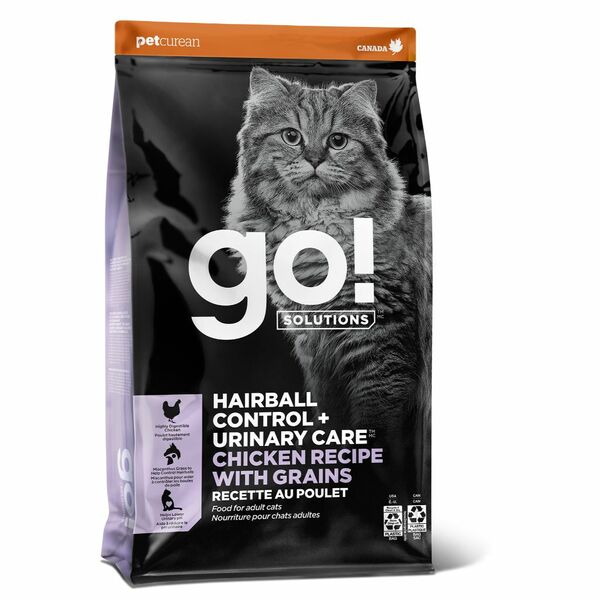 Go! Solutions Hairball Control + Urinary Care Chicken with Grains Dry Cat Food, 12-lb (Size: 12-lb)