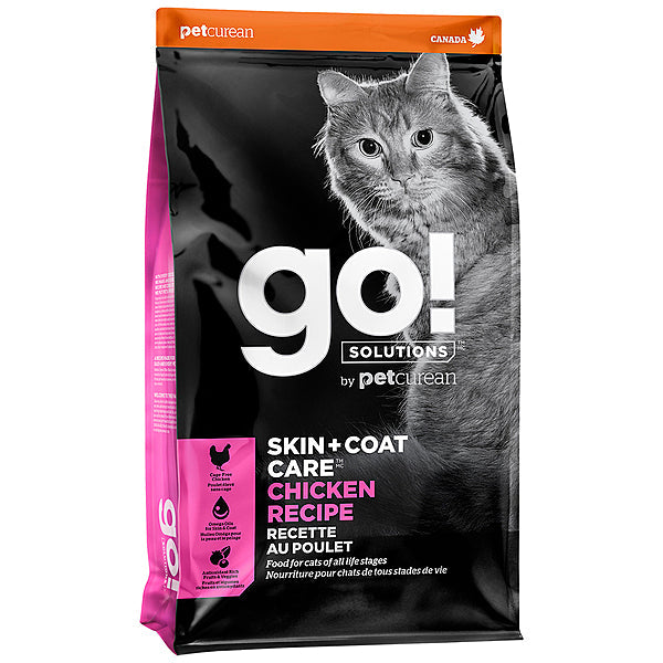 Go! Solutions Skin + Coat Care Chicken with Grains Dry Cat Food, 3-lb (Size: 3-lb)