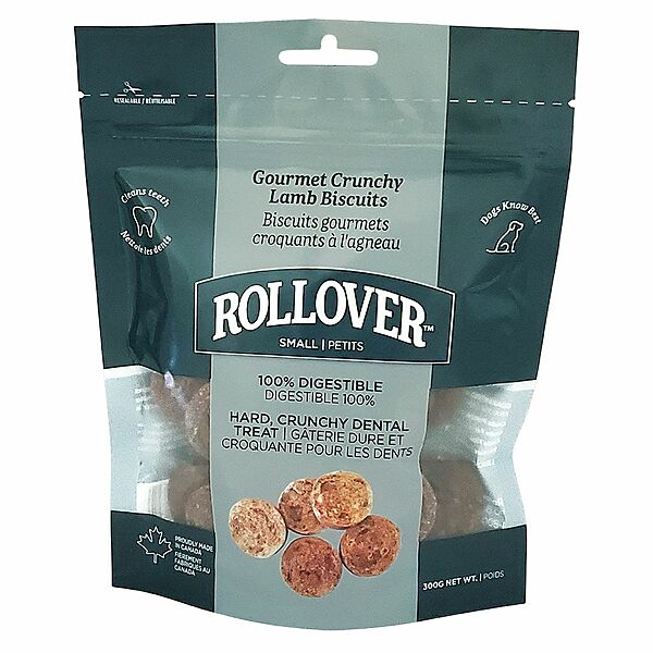 Rollover Premium Gourmet Crunchy Lamb Biscuits Dog Treats, Small, 300-gram (Size:  Small, 300-gram)