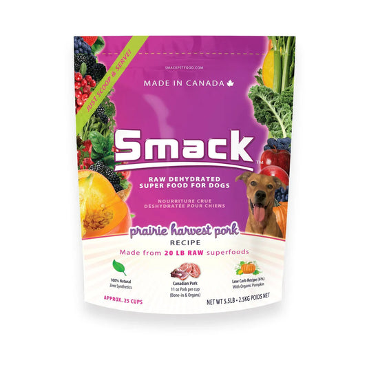 Smack Prairie Harvest Pork Raw Dehydrated Dog Food, 2.5-kg (Size: 2.5-kg)