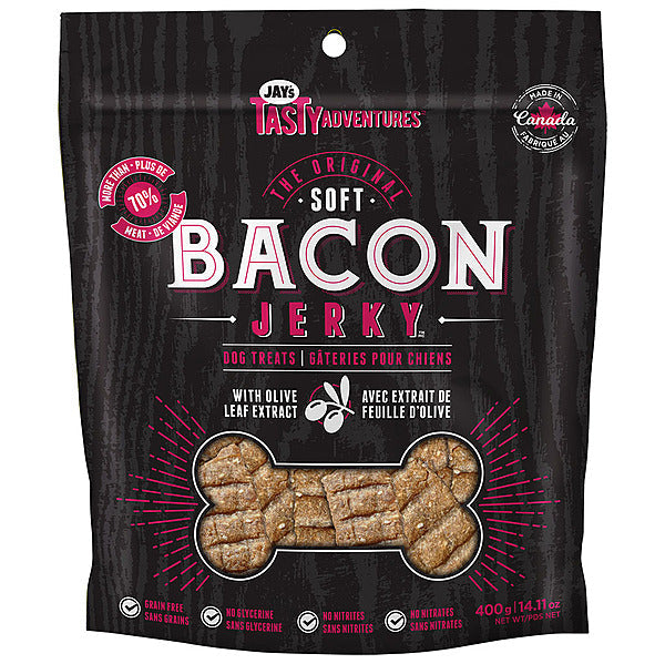 Jay's Original Soft Bacon Jerky Dog Treats, 400-gram (Size: 400-gram)