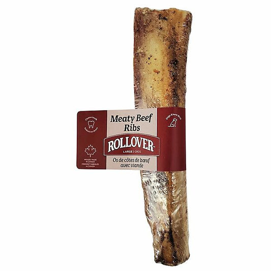 Rollover Premium Meaty Beef Ribs Dog Treats, Large, 1-pk (Size: Large, 1-pk)