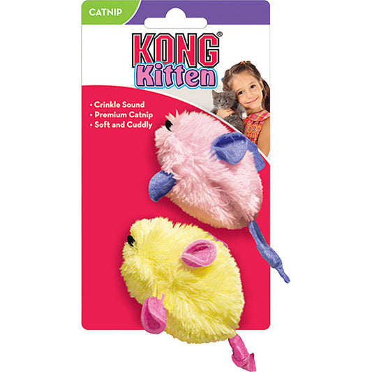 KONG Kitten Mice Cat Toy, Assorted, 2-pk (Size: 2-pk)