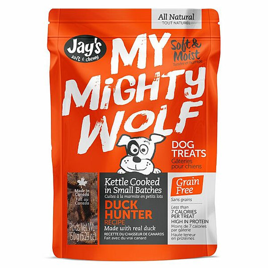 Jay's My Mighty Wolf Duck Dog Treats, 150-G (Size: 150-G)