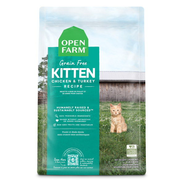 Open Farm Kitten Chicken & Turkey Recipe Grain-Free Dry Cat Food, 2-lb (Size: 2-lb)