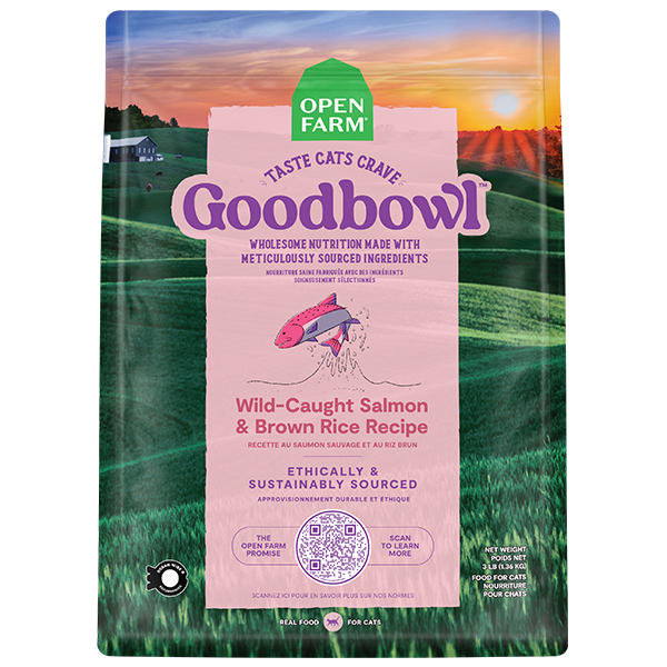 Open Farm Goodbowl Wild-Caught Salmon & Brown Rice Dry Cat Food, 3-lb (Size: 3-lb)