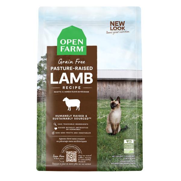 Open Farm Pasture-Raised Lamb Recipe Grain-Free Dry Cat Food, 2-lb (Size: 2-lb)