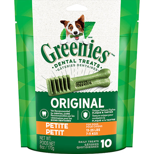 Greenies Original Petite Dental Dog Treats, 6-oz, 10-count (Size: 10-count)