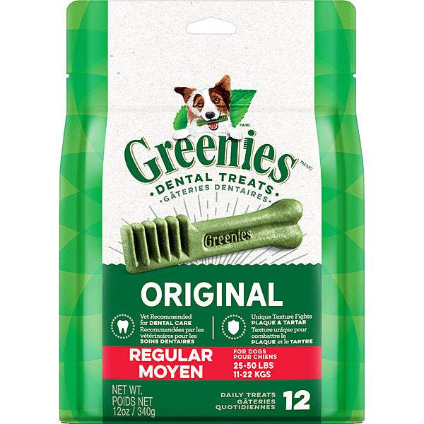 Greenies Original Regular Dental Dog Treats, 12-oz, 12-count (Size: 12-count, Size: 12-count)