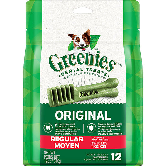 Greenies Original Regular Dental Dog Treats, 12-oz, 12-count (Size: 12-count, Size: 12-count)