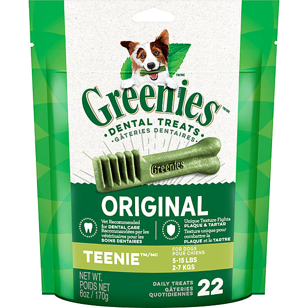 Greenies Original Teenie Dental Dog Treats, 6-oz, 22-count (Size: 22-count)