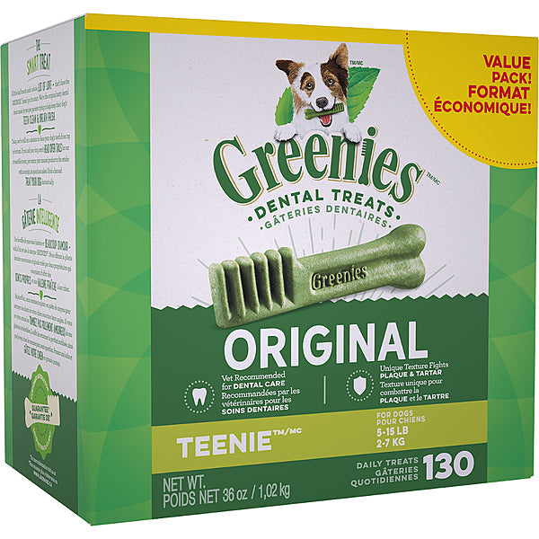Greenies Original Teenie Dental Dog Treats, 36-oz, 130-count (Size: 130-count, Size: 130-count)