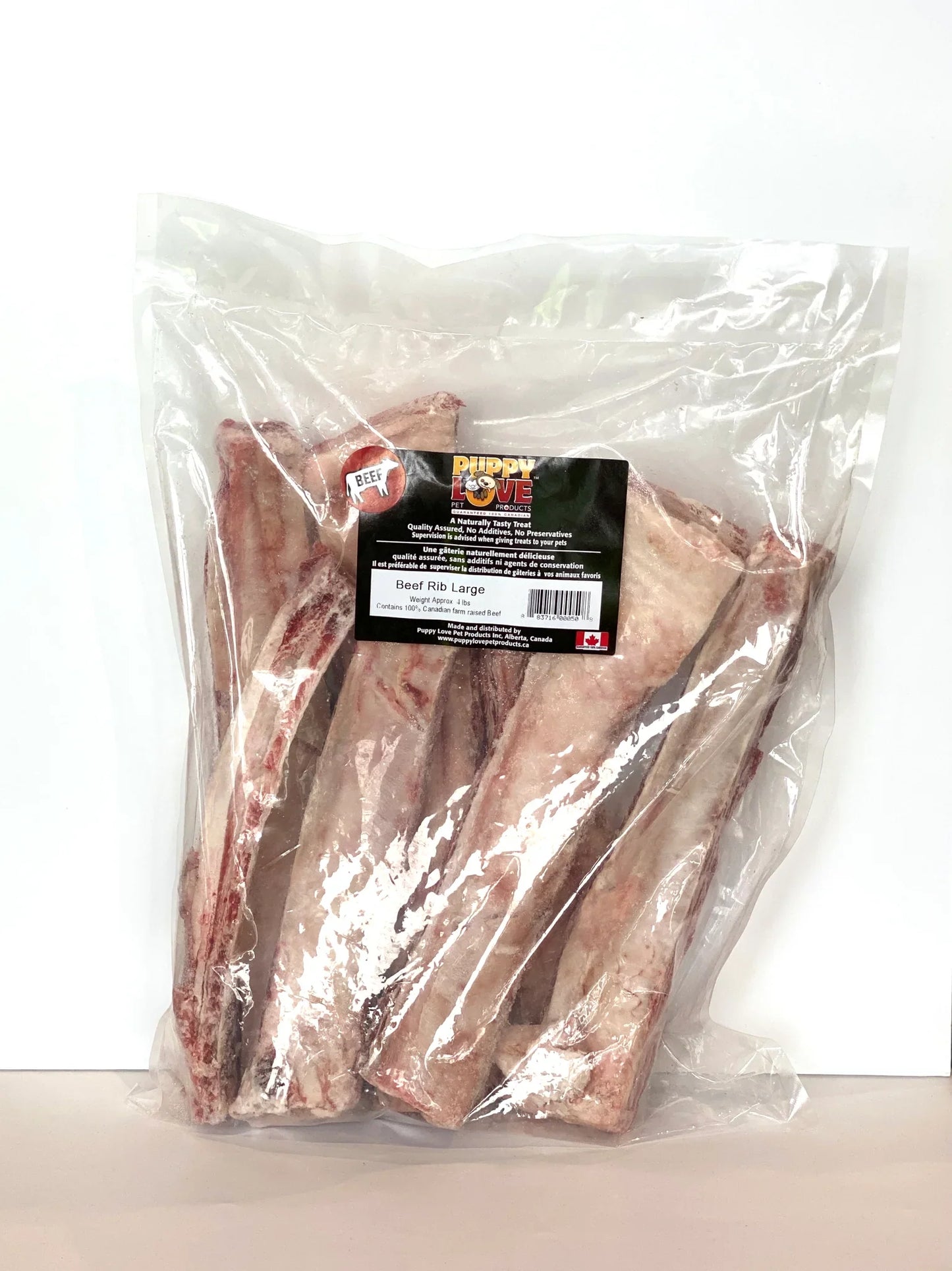 Puppy Love Beef Rib Lg 4Lb