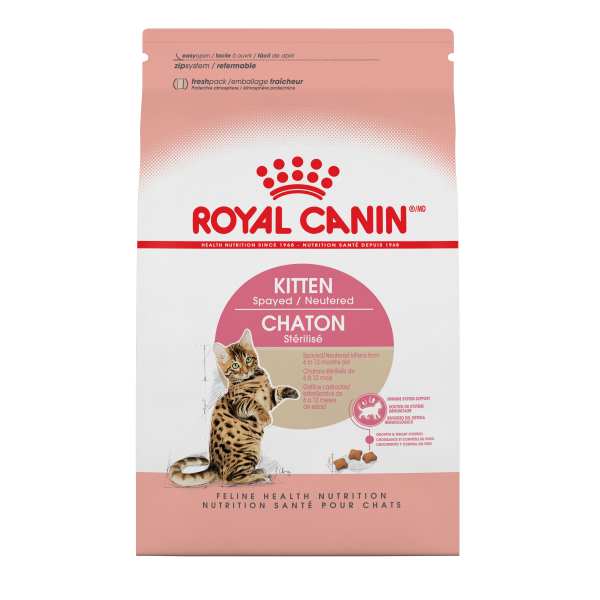 Royal Canin Feline Health Nutrition Kitten Spayed/Neutered Dry Cat Food, 2.5-lb (Size: 2.5-lb)