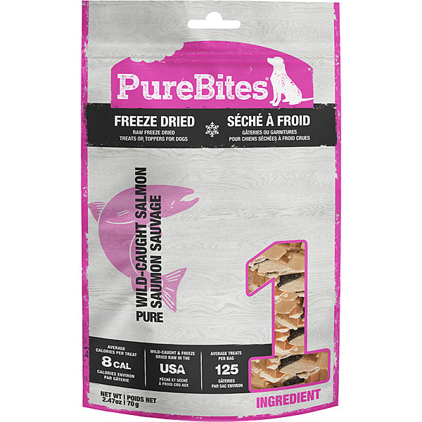 PureBites Wild-Caught Salmon Freeze-Dried Dog Treats, 2.47-oz (Size: 2.47-oz)