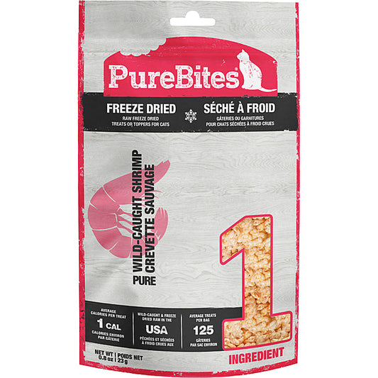 PureBites Wild-Caught Shrimp Freeze-Dried Cat Treats, 0.8-oz (Size: 0.8-oz)