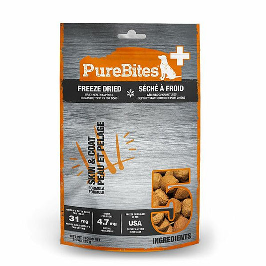 PureBites Skin & Coat Freeze-Dried Dog Treats, 3-oz (Size: 3-oz)